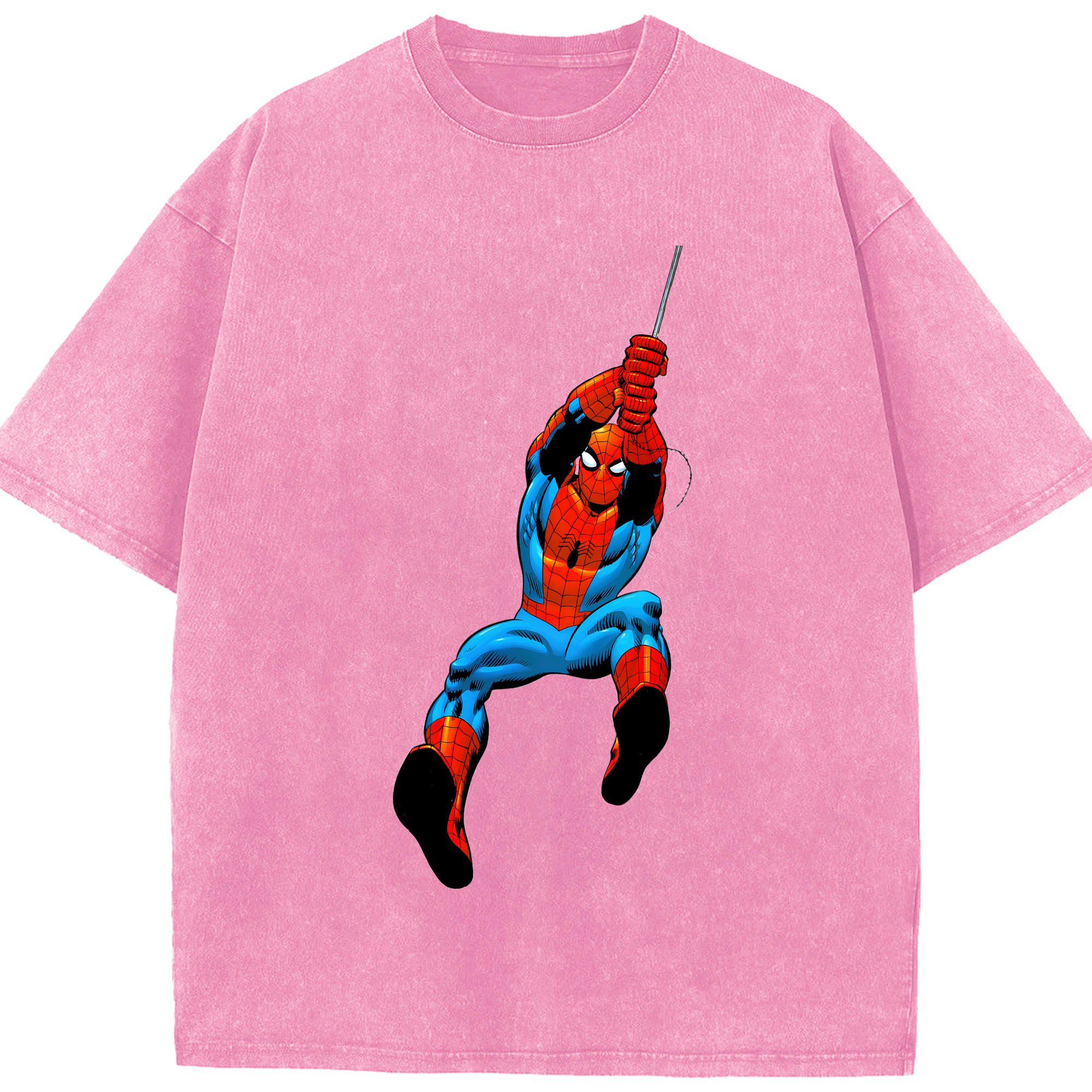 （画像用） Spider Man スパイダーマン 綿100% ヴィンテージ風 半袖Tシャツ（フロントプリント）